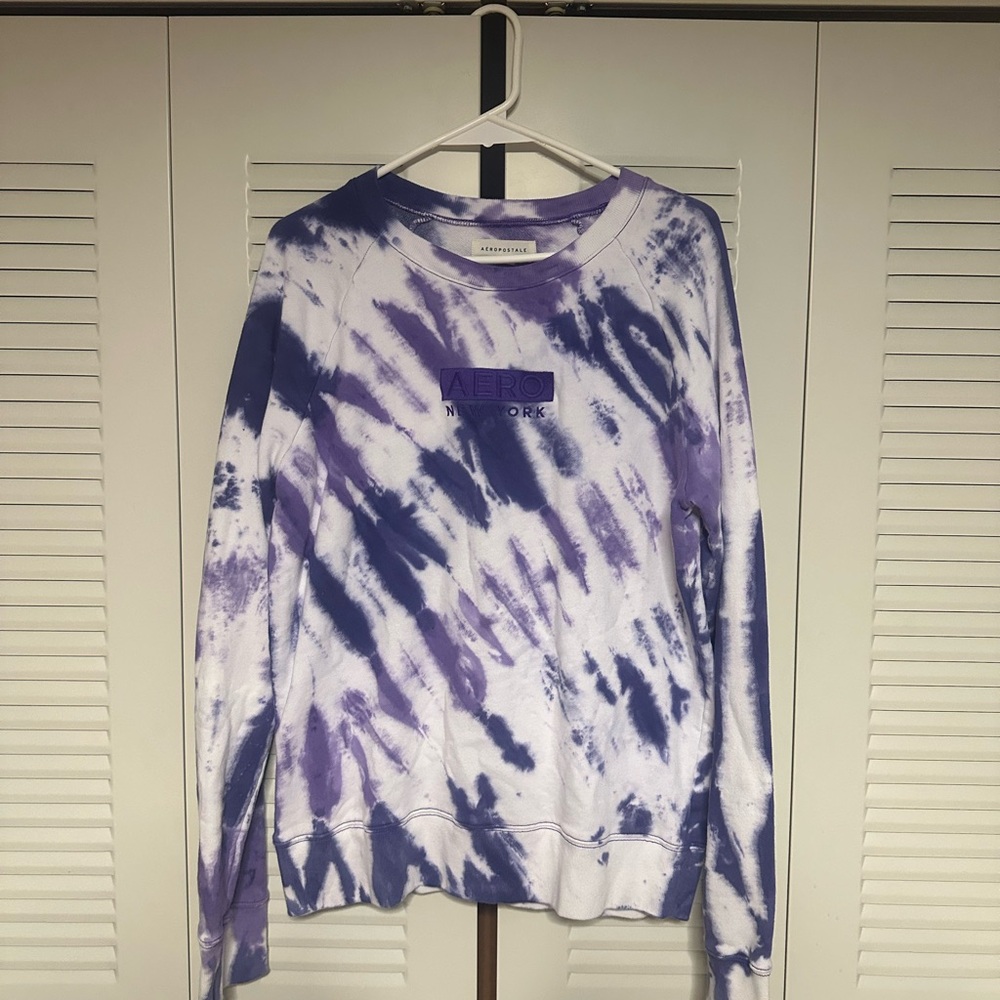 Aeropostale Purple Tie-Dye Sweatshirt